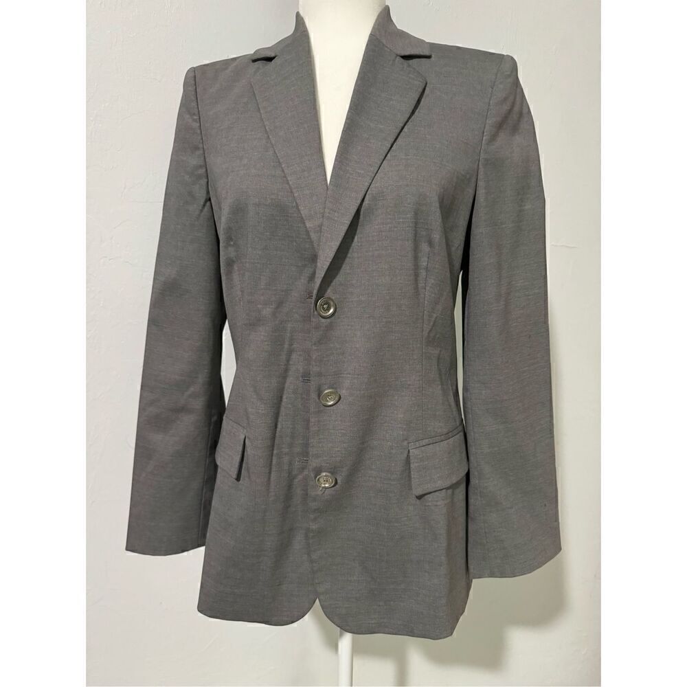Les Copains gray button front blazer 38